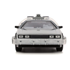 Back to the Future Hollywood Rides Diecast Model 1/24 Back to the Future 1 Time Machine 0801310329115