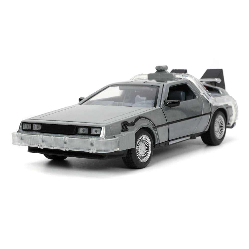 Back to the Future Hollywood Rides Diecast Model 1/24 Back to the Future 1 Time Machine 0801310329115