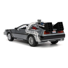 Back to the Future Hollywood Rides Diecast Model 1/24 Back to the Future 1 Time Machine 0801310329115