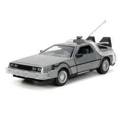 Back to the Future Hollywood Rides Diecast Model 1/24 Back to the Future 1 Time Machine 0801310329115