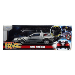 Back to the Future Hollywood Rides Diecast Model 1/24 Back to the Future 1 Time Machine 0801310329115