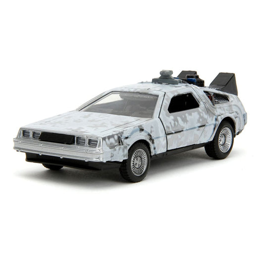 Back to the Future Hollywood Rides Diecast Model 1/32 DeLorean Time Machine Frost 0801310347850