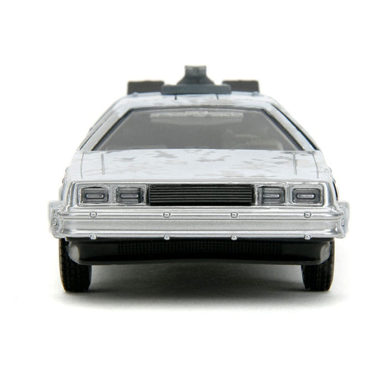 Back to the Future Hollywood Rides Diecast Model 1/32 DeLorean Time Machine Frost 0801310347850