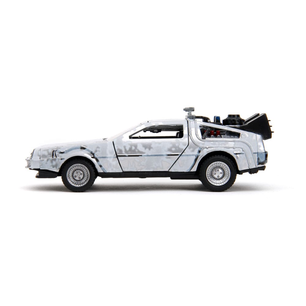 Back to the Future Hollywood Rides Diecast Model 1/32 DeLorean Time Machine Frost 0801310347850