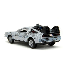 Back to the Future Hollywood Rides Diecast Model 1/32 DeLorean Time Machine Frost 0801310347850