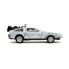 Back to the Future Hollywood Rides Diecast Model 1/32 DeLorean Time Machine Frost 0801310347850