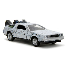 Back to the Future Hollywood Rides Diecast Model 1/32 DeLorean Time Machine Frost 0801310347850