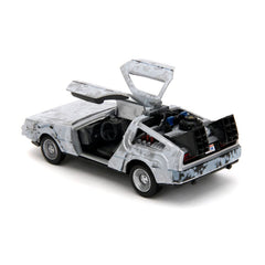 Back to the Future Hollywood Rides Diecast Model 1/32 DeLorean Time Machine Frost 0801310347850