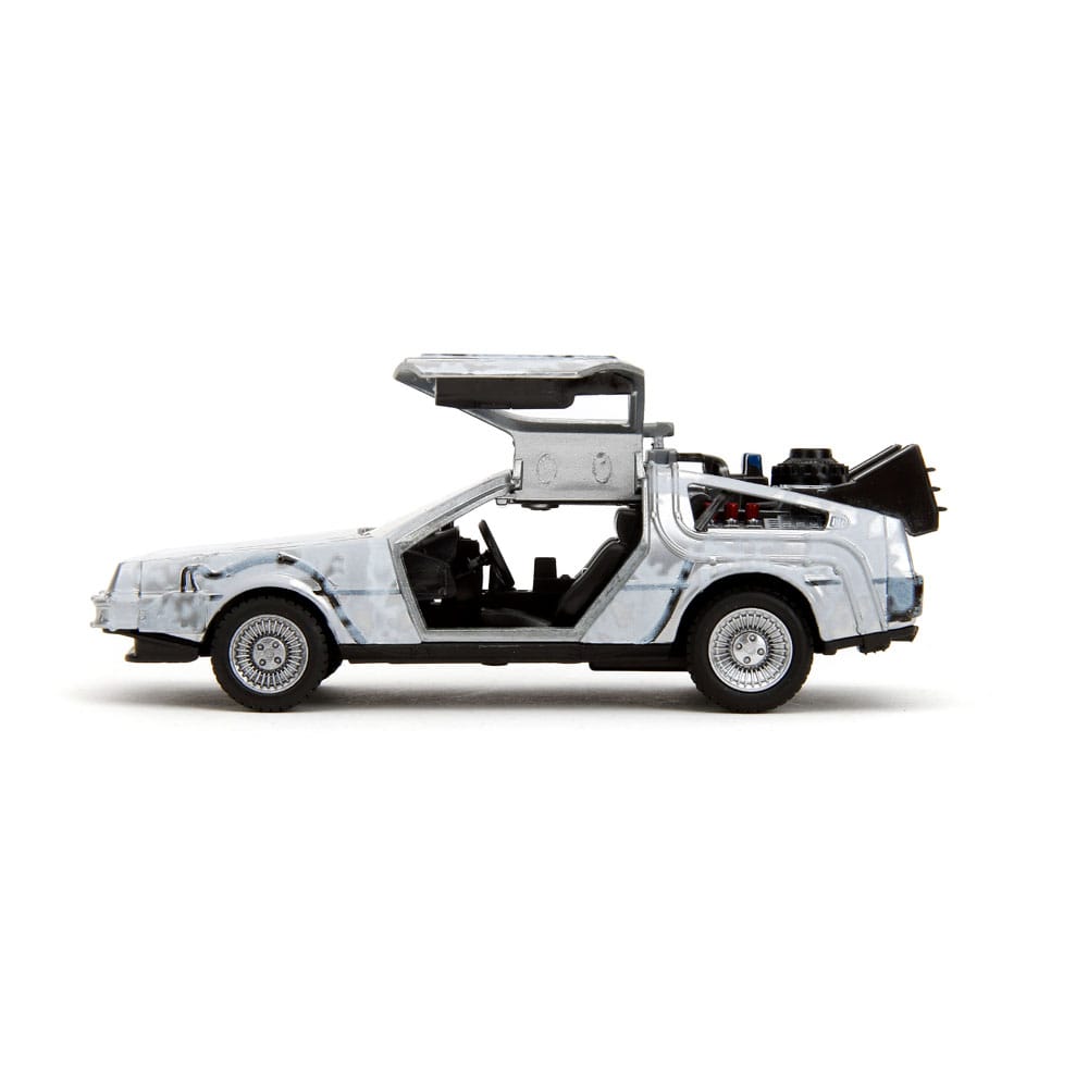 Back to the Future Hollywood Rides Diecast Model 1/32 DeLorean Time Machine Frost 0801310347850