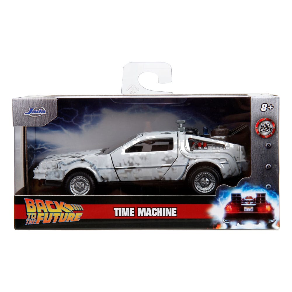 Back to the Future Hollywood Rides Diecast Model 1/32 DeLorean Time Machine Frost 0801310347850