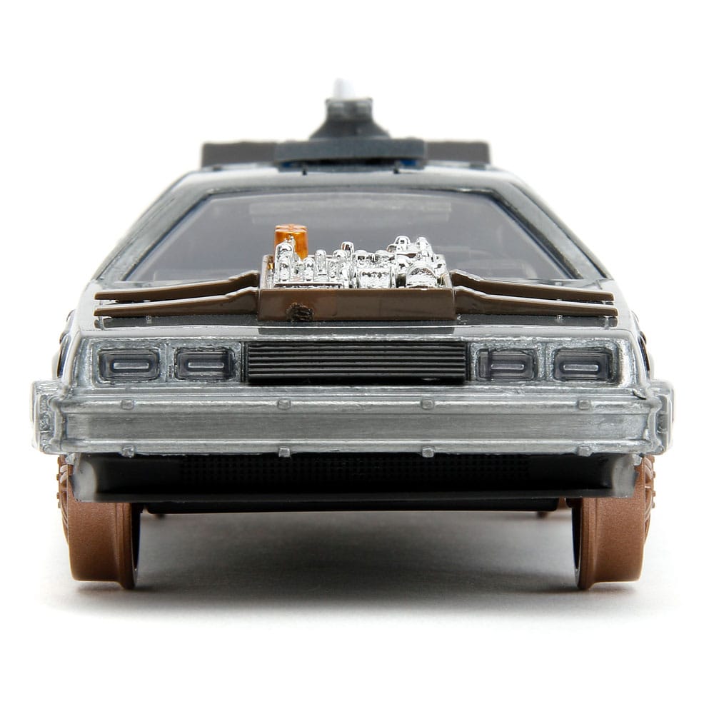 Back to the Future III Hollywood Rides Diecast Model 1/32 DeLorean Time Machine Railroad Wheels 0801310347867