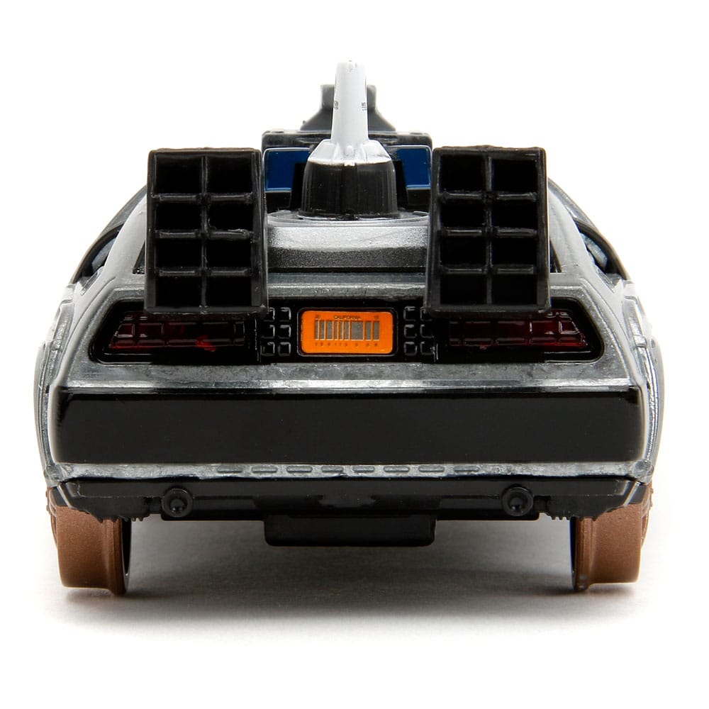 Back to the Future III Hollywood Rides Diecast Model 1/32 DeLorean Time Machine Railroad Wheels 0801310347867