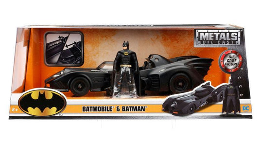 Batman Diecast Model 1/24 1989 Batmobile with figure 0801310982600