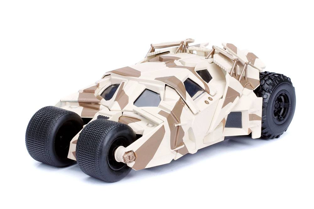 Batman The Dark Knight Diecast Model 1/24 2008 Batmobile Camo with figure 0801310985436