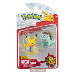 Pokémon Battle Figure Pack Mini Figure 2-Pack Holiday Edition: Pikachu & Bulbasaur 5 cm 0191726409311