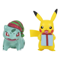 Pokémon Battle Figure Pack Mini Figure 2-Pack Holiday Edition: Pikachu & Bulbasaur 5 cm 0191726409311