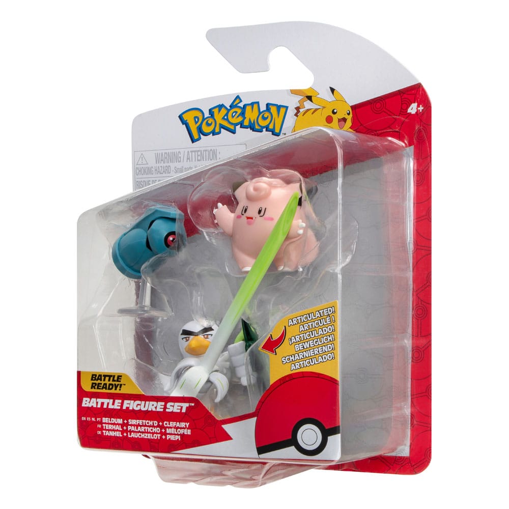 Pokémon Battle Figure Set 3-Pack Clefairy, Beldum, Sirfetch'd 5 cm 0191726481362