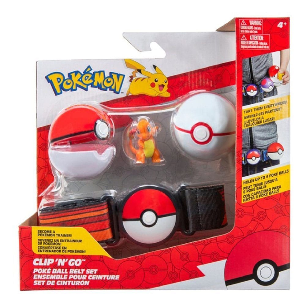 Pokémon Clip'n'Go Poké Ball Belt Set Poké Ball, Luxury Ball & Charmander 0191726483168