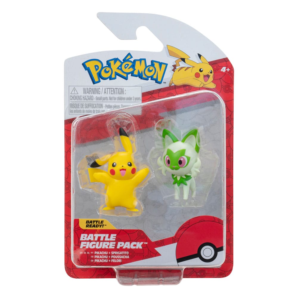 Pokémon Gen IX Battle Figure Pack Mini Figure 2-Pack Pikachu & Sprigatito 5 cm 0191726497479