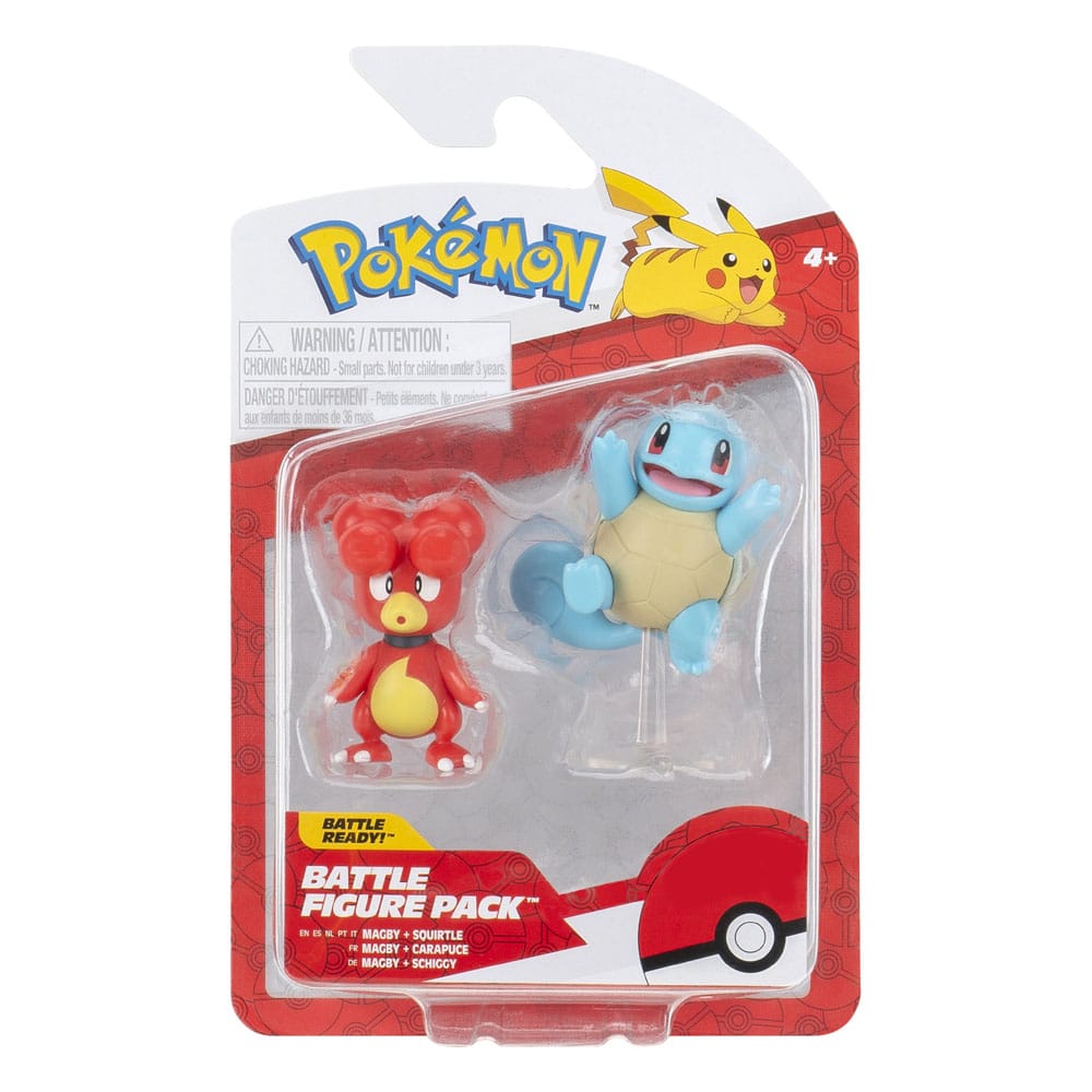 Pokémon Battle Figure Set Figure 2-Pack Magby & Squirtle #5 0191726709220