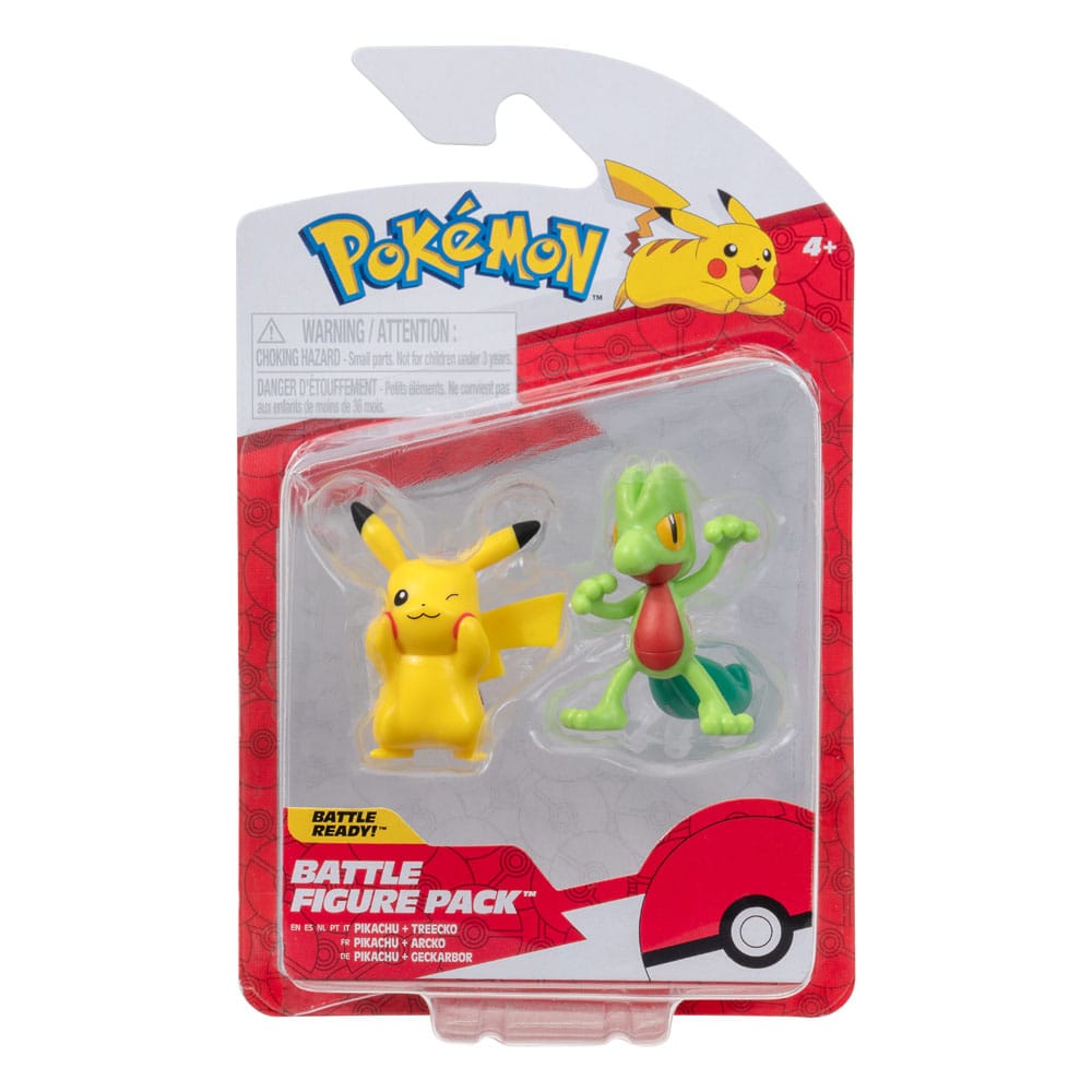 Pokémon First Partner Battle Figure Set Figure 2-Pack Treecko & Pikachu #8 0191726709343