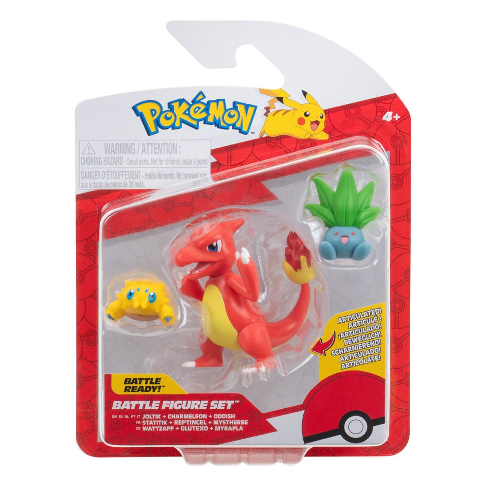 Pokémon First Partner Battle Figure Set Figure 3-Pack Joltik, Oddish, Charmeleon 0191726724285