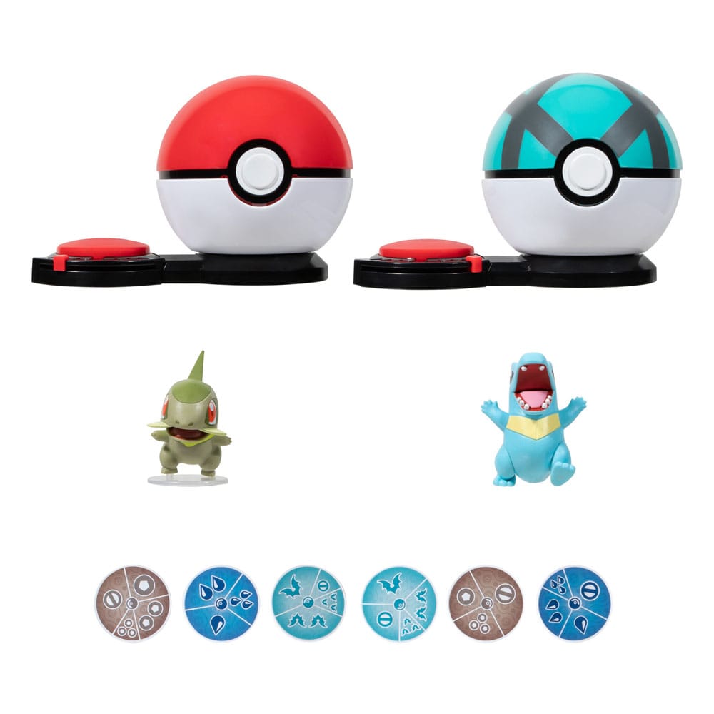 Pokémon Surprise Attack Game Axew & Poké Ball vs. Totodile & Net Ball 0191726483175