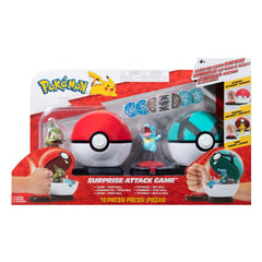 Pokémon Surprise Attack Game Axew & Poké Ball vs. Totodile & Net Ball 0191726483175