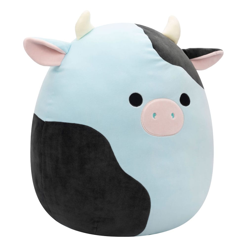 Squishmallows Plush Figure Blue and Black Cow Cillian 50 cm 0196566453593