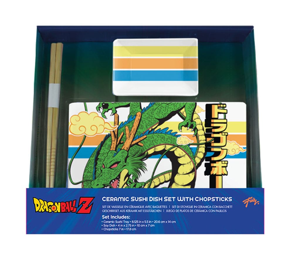 Dragon Ball Z Ceramic Sushi Set with Chopsticks Shenron 0841092158343