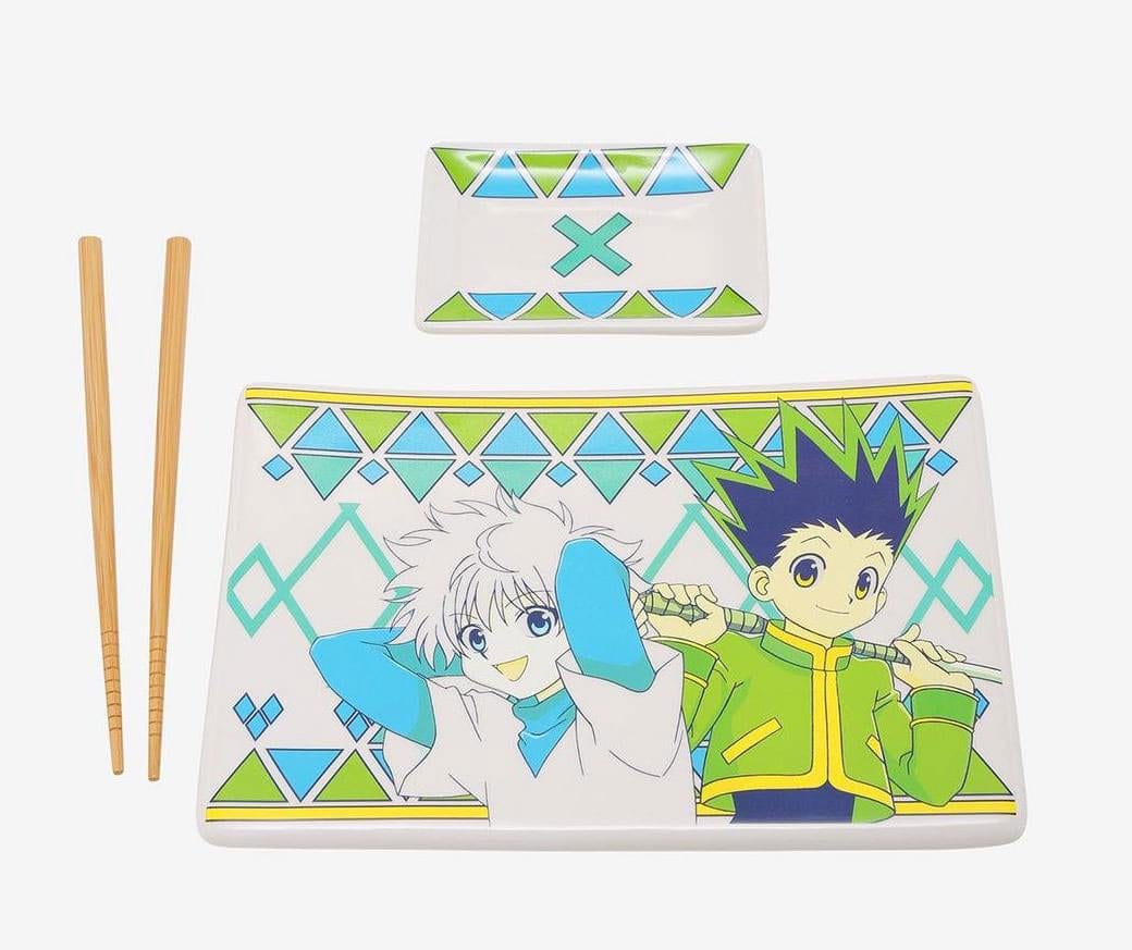 Hunter x Hunter Ceramic Sushi Set with Chopsticks Gon & Killua 0841092158374