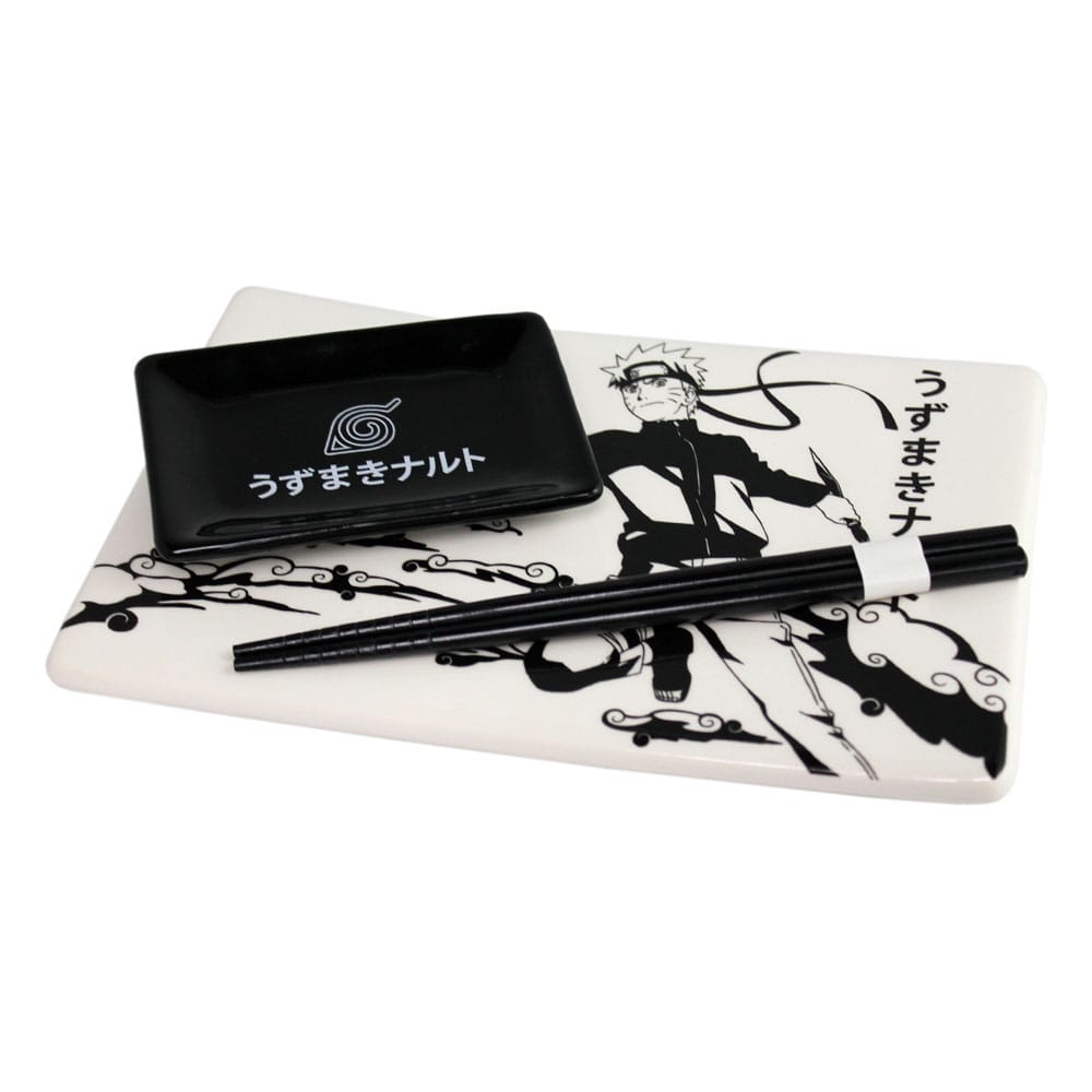 Naruto Shippuden Ceramic Sushi Set with Chopsticks Naruto 0841092145657