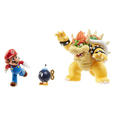 World of Nintendo Action Figure 3-Pack Mario vs. Bowser Lava Battle 6-15 cm 0039897645124