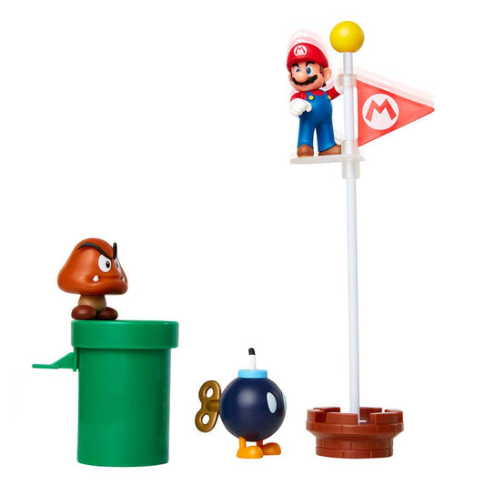 World of Nintendo Super Mario Diorama Set Acorn Plains 0039897859873