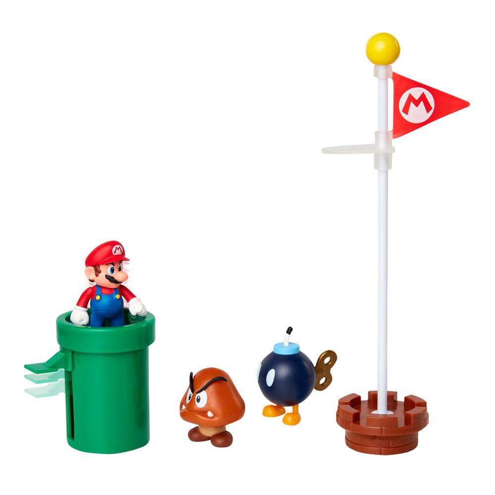 World of Nintendo Super Mario Diorama Set Acorn Plains 0039897859873