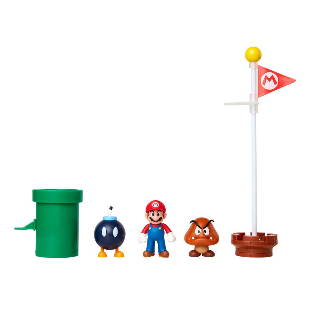 World of Nintendo Super Mario Diorama Set Acorn Plains 0039897859873