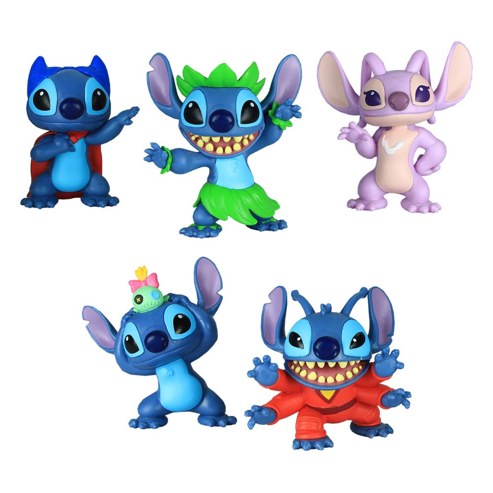 Lilo & Stitch Mini Figure 5-Pack Stitch Collectible Figure Set 7 cm 0886144462115