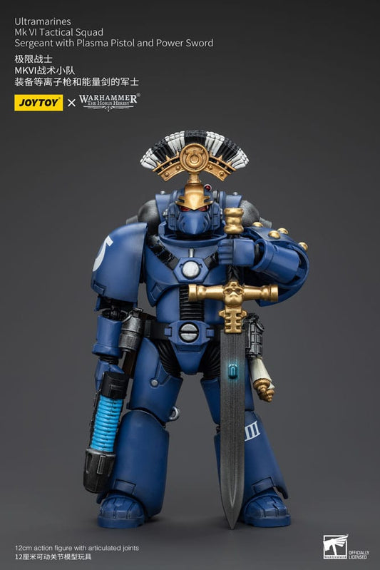 Warhammer The Horus Heresy Action Figure 1/18 Ultramarines MK VI Tactical Squad Sergeant with Plasma Pistol and Power Sword 20 cm 6927054400096