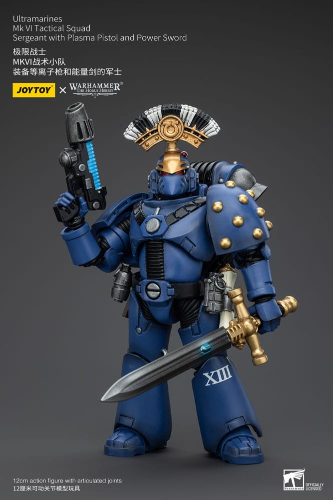 Warhammer The Horus Heresy Action Figure 1/18 Ultramarines MK VI Tactical Squad Sergeant with Plasma Pistol and Power Sword 12 cm 6927054400096