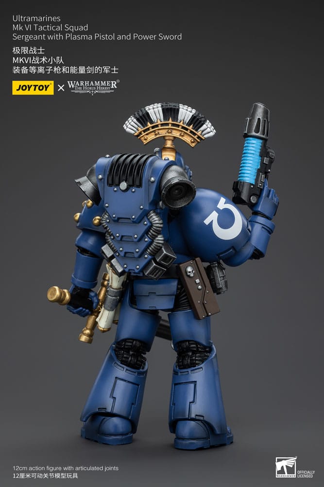 Warhammer The Horus Heresy Action Figure 1/18 Ultramarines MK VI Tactical Squad Sergeant with Plasma Pistol and Power Sword 12 cm 6927054400096