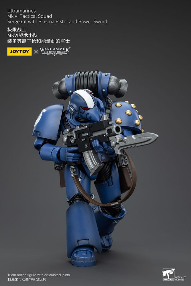 Warhammer The Horus Heresy Action Figure 1/18 Ultramarines MK VI Tactical Squad Sergeant with Plasma Pistol and Power Sword 12 cm 6927054400096