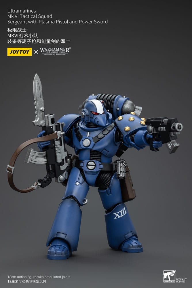 Warhammer The Horus Heresy Action Figure 1/18 Ultramarines MK VI Tactical Squad Sergeant with Plasma Pistol and Power Sword 12 cm 6927054400096