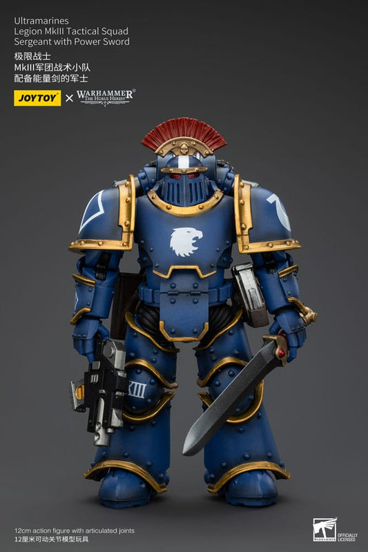 Warhammer The Horus Heresy Action Figure 1/18 Ultramarines Legion MKIII Tactical Squad Sergeant with Power Sword 20 cm 6927054400102