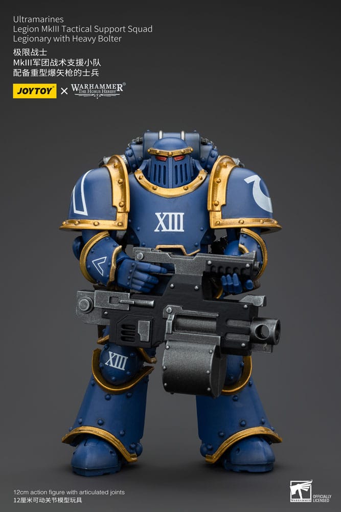 Warhammer The Horus Heresy Action Figure 1/18 Ultramarines Legion MKIII Tactical Support Squad Legionary with Heavy Bolter 12 cm 6927054400119