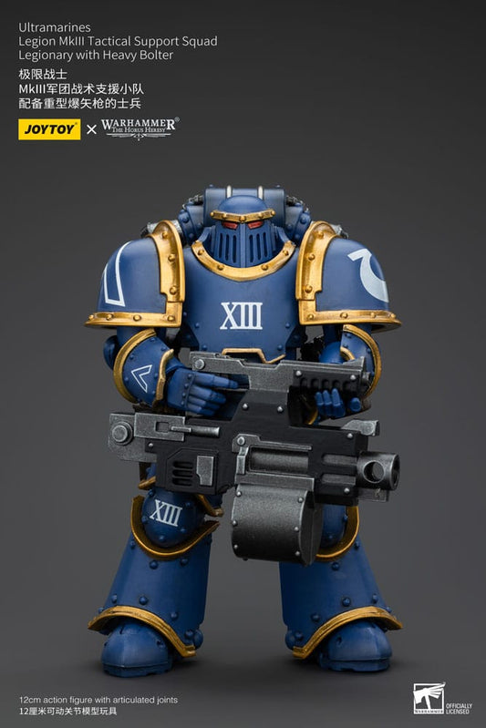 Warhammer The Horus Heresy Action Figure 1/18 Ultramarines Legion MKIII Tactical Support Squad Legionary with Heavy Bolter 20 cm 6927054400119