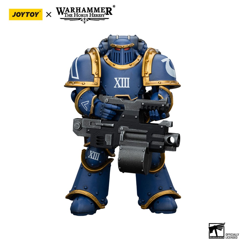 Warhammer The Horus Heresy Action Figure 1/18 Ultramarines Legion MKIII Tactical Support Squad Legionary with Heavy Bolter 12 cm 6927054400119