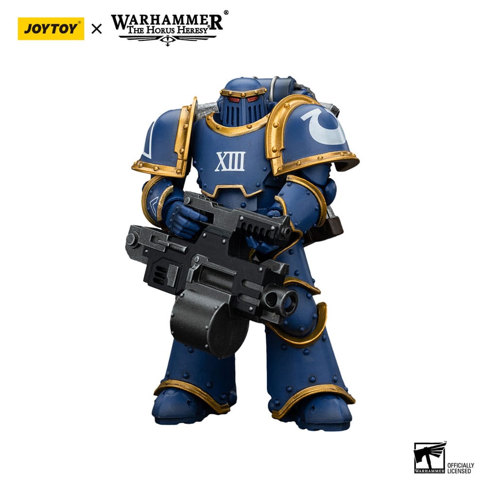 Warhammer The Horus Heresy Action Figure 1/18 Ultramarines Legion MKIII Tactical Support Squad Legionary with Heavy Bolter 12 cm 6927054400119