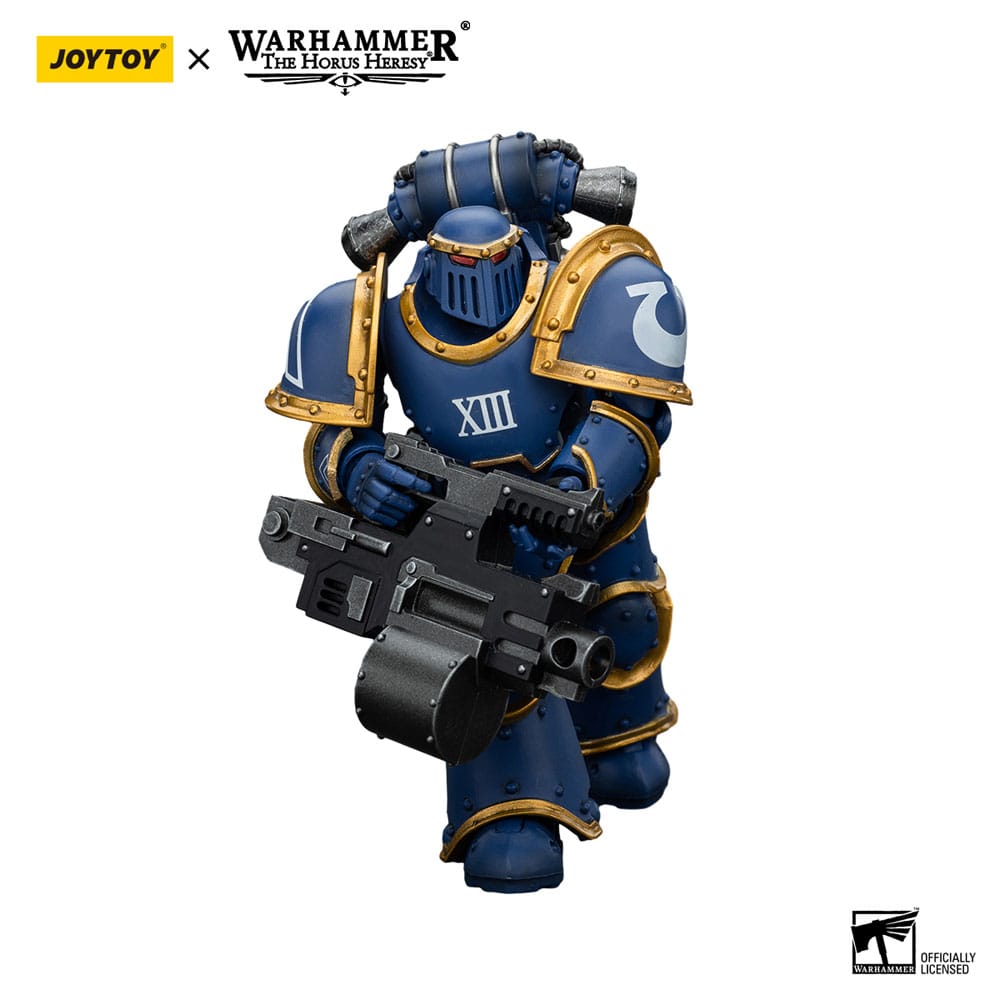 Warhammer The Horus Heresy Action Figure 1/18 Ultramarines Legion MKIII Tactical Support Squad Legionary with Heavy Bolter 12 cm 6927054400119