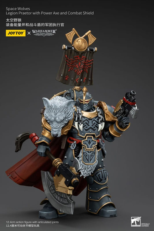 Warhammer The Horus Heresy Action Figure 1/18 Space Wolves Legion Praetor with Power Axe and Combat Shield 12 cm 6927054400133