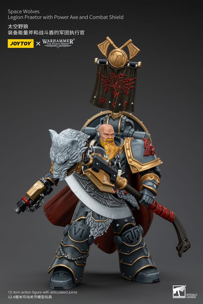 Warhammer The Horus Heresy Action Figure 1/18 Space Wolves Legion Praetor with Power Axe and Combat Shield 12 cm 6927054400133